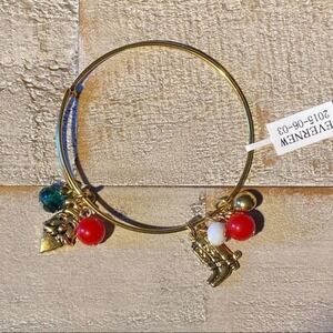 5 for $25 Christmas Bracelet Santa Cowboy Boots Charm Bracelet Reduced Shipping!